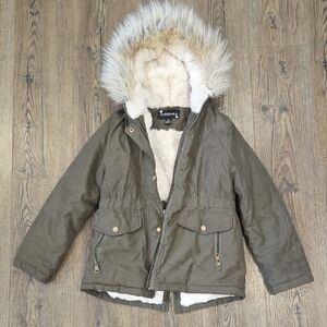 Rothschild | Olive Green Hooded Girls Coat Size Medium